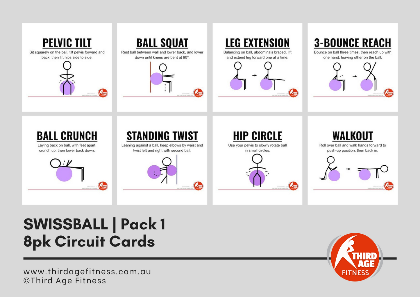 Swissball Circuit Card Combo (Pack #1 & 2)