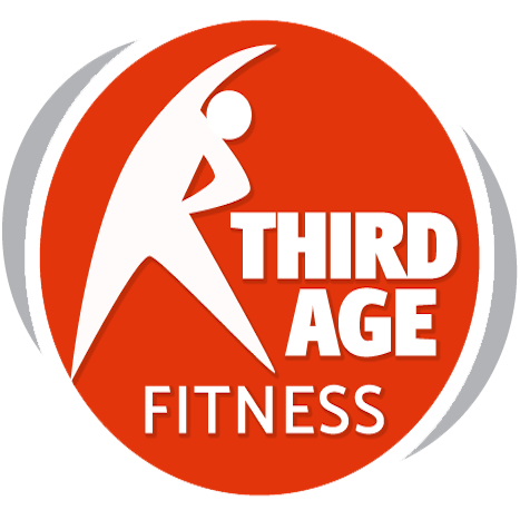 Logo of Third Age Fitness with a red background and white silhouette of a person exercising.