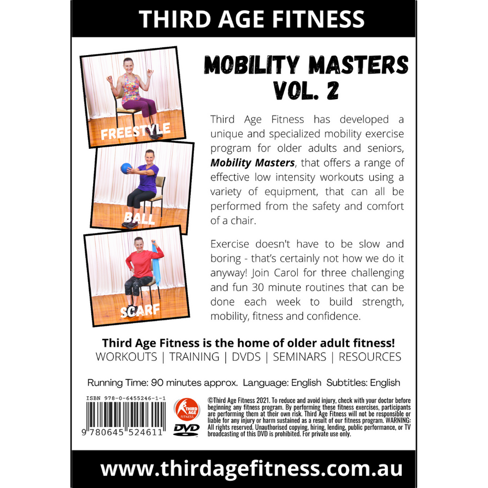 Mobility Masters Vol. 2 - Home exercise DVD for seniors – Third Age Fitness