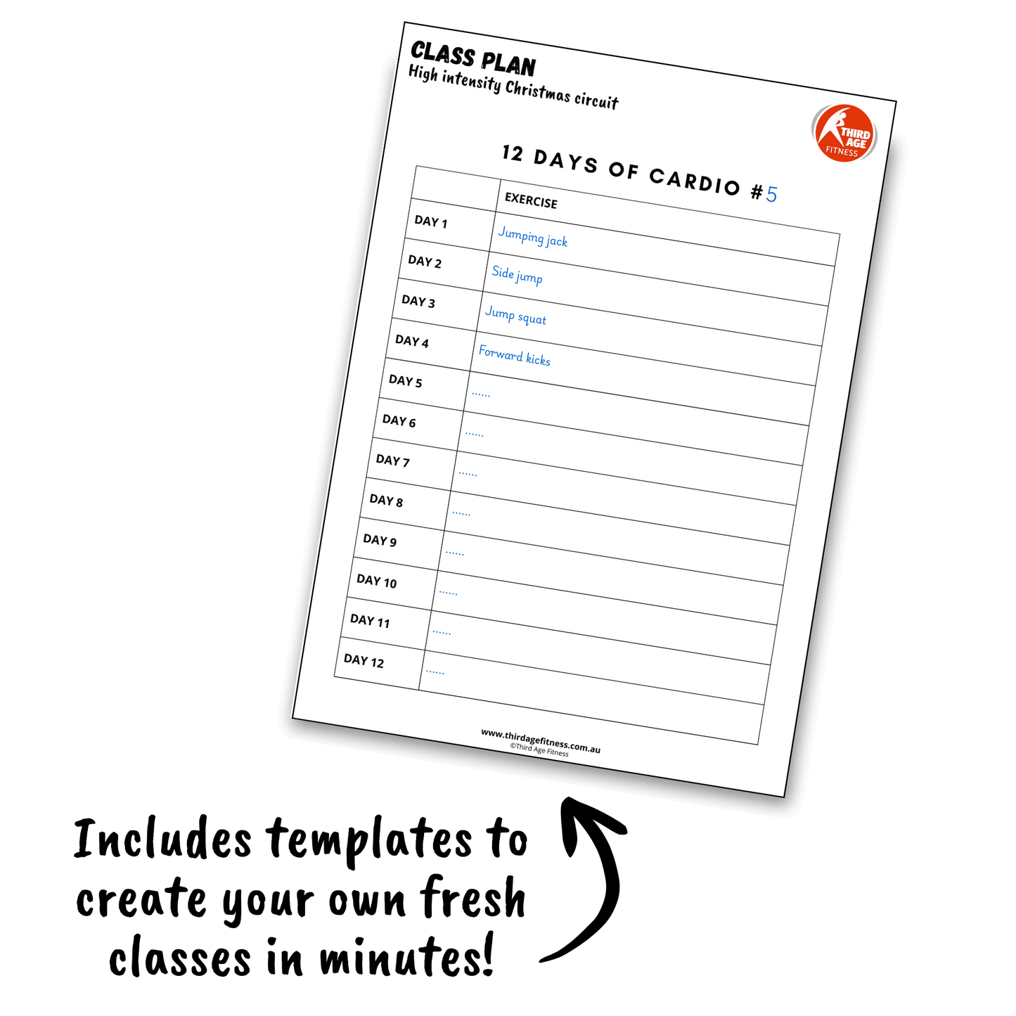 Vitality Vibes #4 - Festive Fire-Up Class Plan Pack