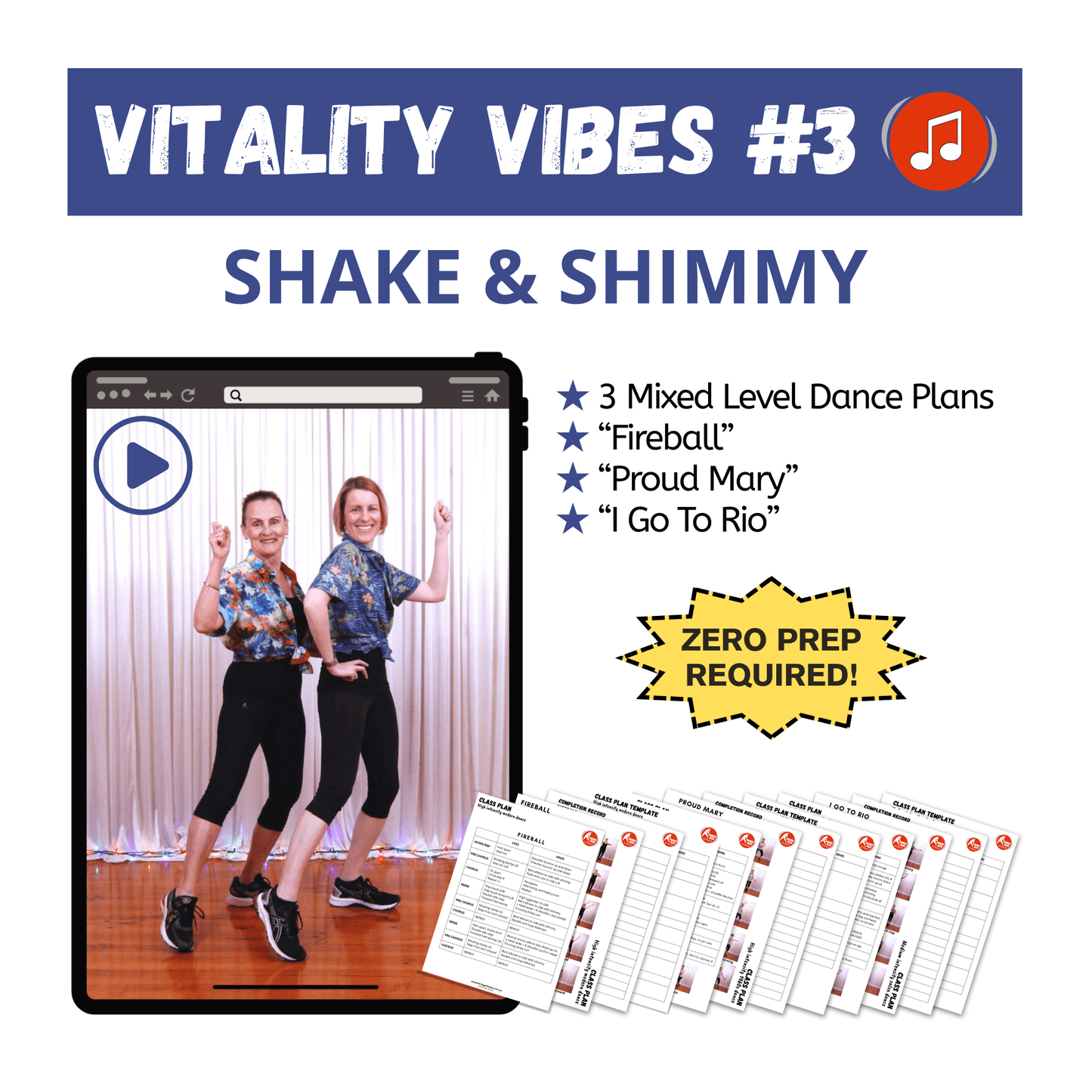 Vitality Vibes #3 - Shake & Shimmy Class Plan Pack