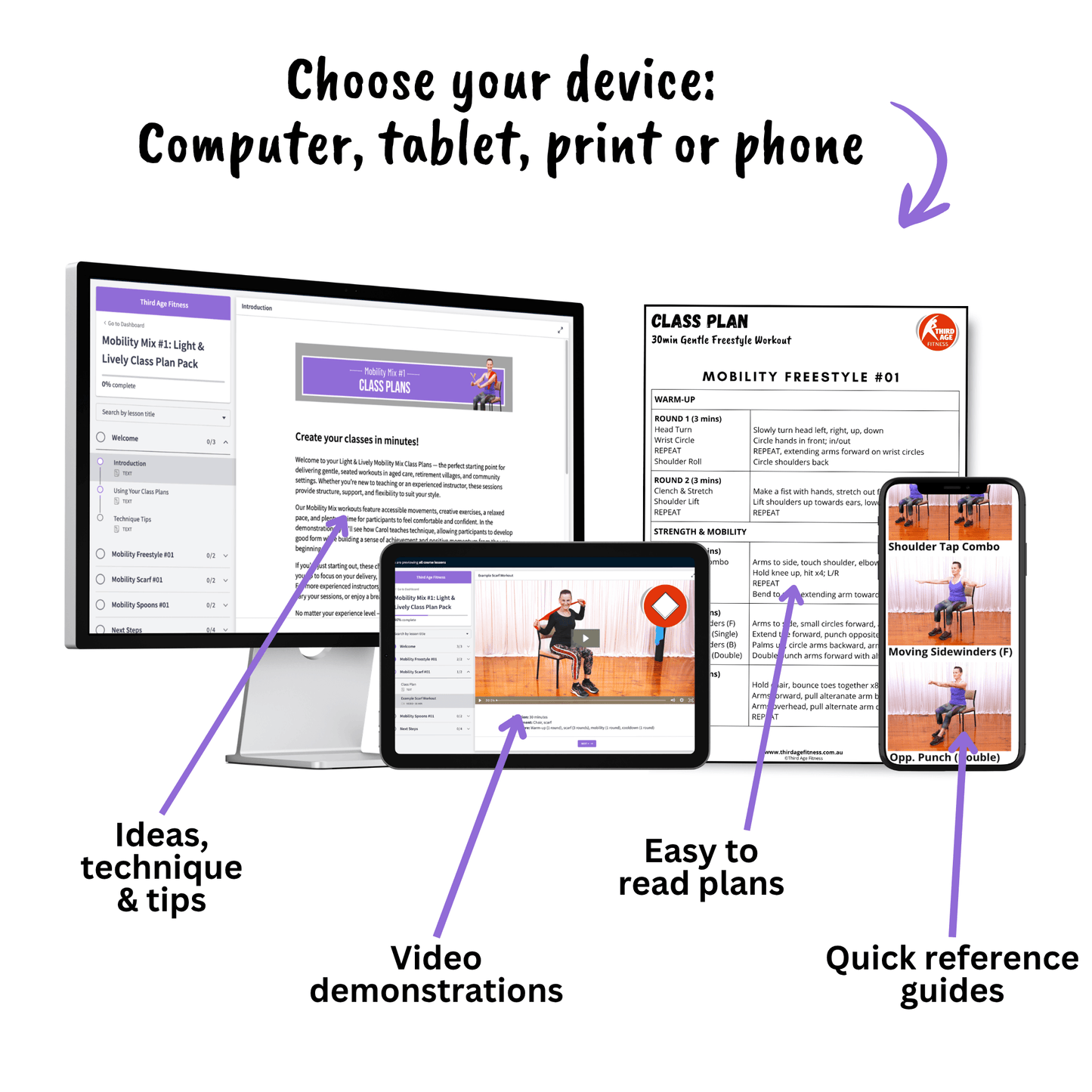 Mobility Mix #1 - Light & Lively Class Plan Pack