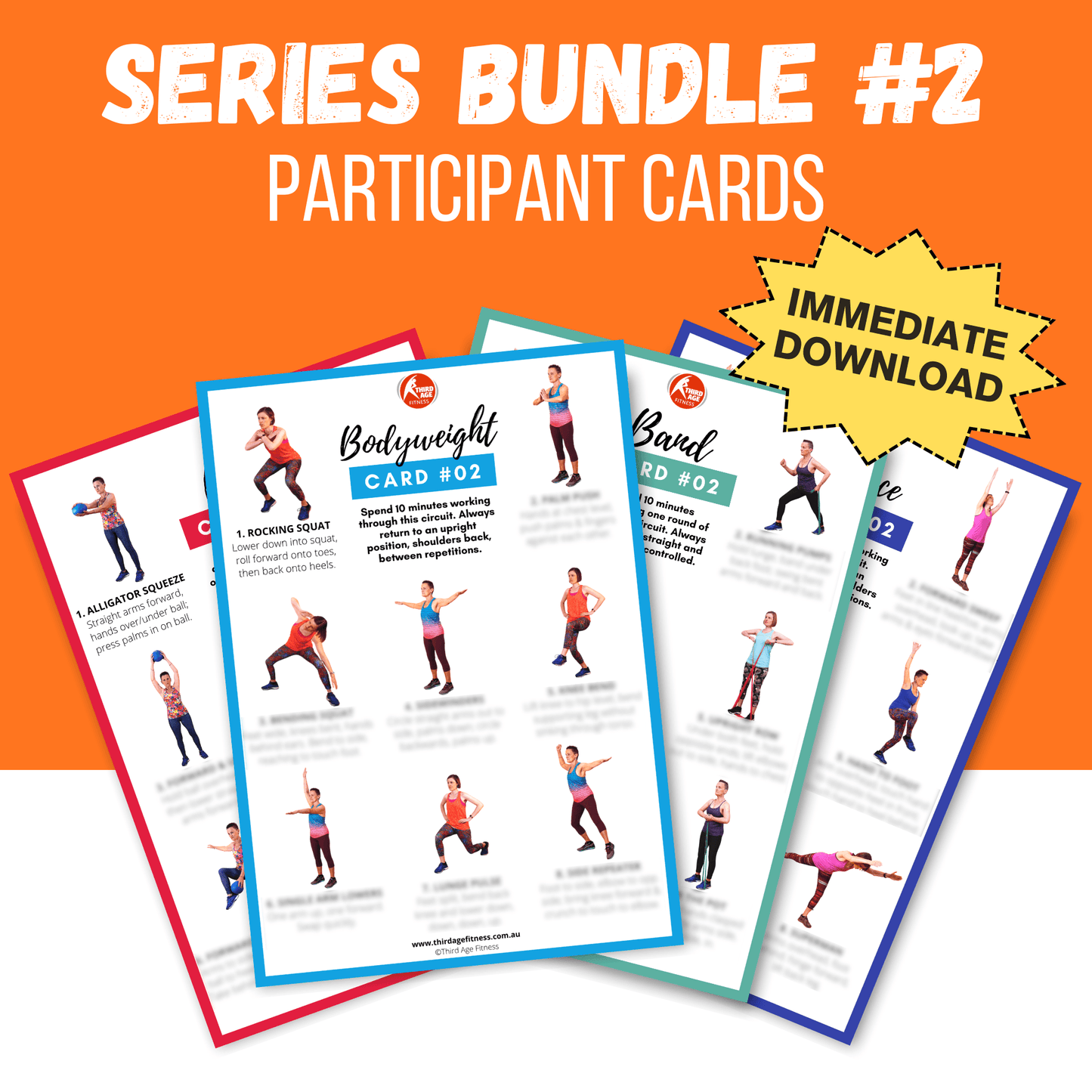 Participant Card: Series Bundle #2 (Bodyweight, Band, Ball, Balance)