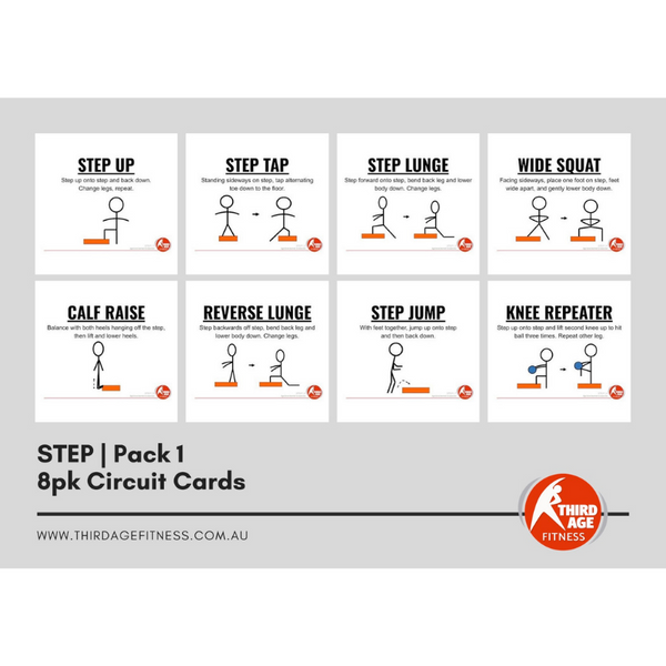 Step Circuit Card Pack #1 for group fitness instructor classes – Third ...